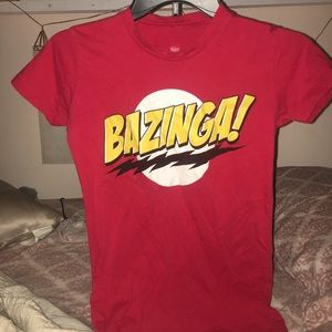 Big Bang theory graphic tee “bazinga!”